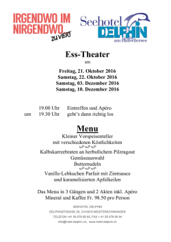 Irgendwo im Nirgendwo Fr. 21. und Sa. 22. Oktober