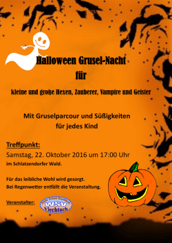 Halloween Grusel-Nacht f&uuml;r