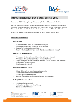 Informationsblatt zur B 64n, Stand Oktober 2016