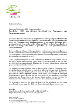 Adresse - Grüne Baselland