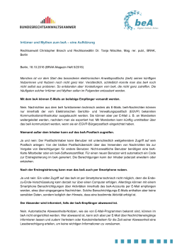 Irrt&uuml;mer und Mythen zum beA &ndash; eine Aufkl&auml;rung