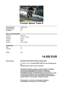 Detailansicht Triumph Speed Triple R