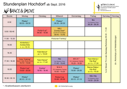 Stundenplan Hochdorf ab Sept. 2016