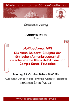 Heilige Anna, hilf! Andreas Raub