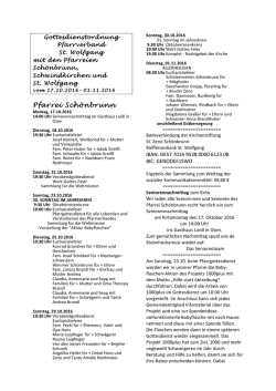 Gottesdienstordnung bis 01.11.2016