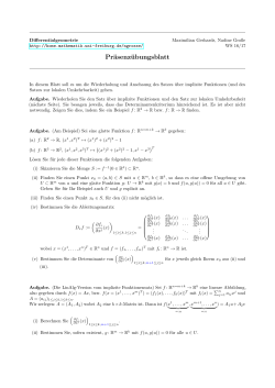 Differentialgeometrie WS 16/17, Präsenzübungsblatt