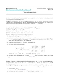 Differentialgeometrie WS 16/17, Pr&auml;senz&uuml;bungsblatt