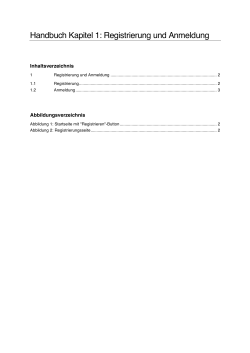 Handbuch Kapitel 1: Registrierung und Anmeldung