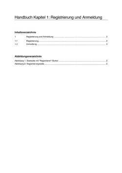 Handbuch Kapitel 1: Registrierung und Anmeldung