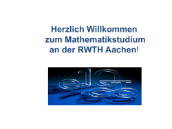 Präsentation zum Fachbachelor Mathematik (pdf: 583 kb)