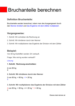 Bruchanteile berechnen