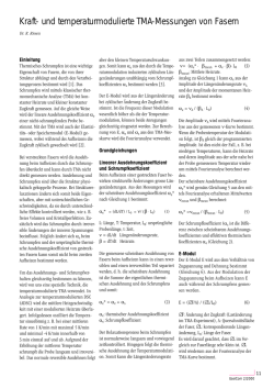 Kraft- und temperaturmodulierte TMA-Messungen