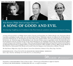a SONg OF gOOD aND eViL - Max-Planck