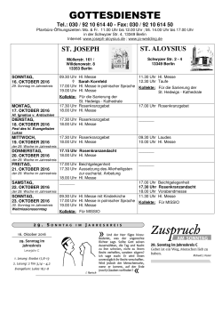 gottesdienste - St. Joseph