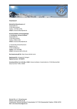 Impressum - Skiclub Rio Winzerhausen eV