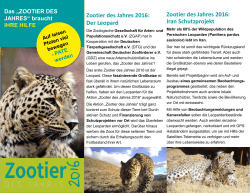 Zootier des Jahres 2016: Iran Schutzprojekt Zootier des Jahres 2016