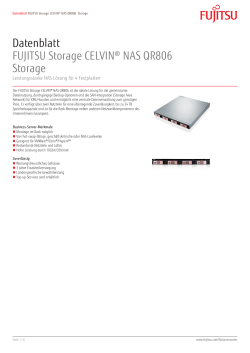Datenblatt FUJITSU Storage CELVIN® NAS QR806 Storage