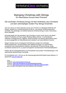 Big Band Groove mit Gesang von Swing bis Pop