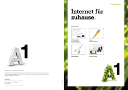 Internet f&uuml;r zuhause.