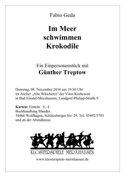 Im Meer schwimmen Krokodile - Klosterspiele