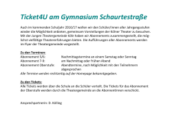 Ticket4U am Gymnasium Schaurtestraße