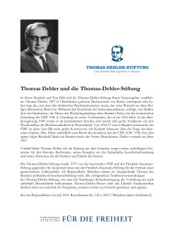 ihrem Namensgeber verpflichtet. Meldungen aus der Thomas