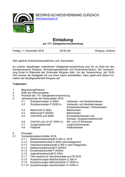 Einladung - BSV Zurzach