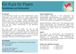 Ein Kurs f&uuml;r Paare - Fakult&auml;t f&uuml;r Psychologie