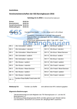 Vereinsmeisterschaften der SGS Barsinghausen 2016