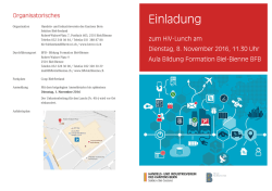 Einladung - Handels- und Industrieverein des Kantons Bern