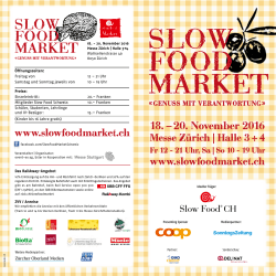 Besucherflyer - Slow Food Market