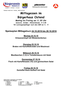 24.10 - 28.10 - Bürgerhaus Neuburg