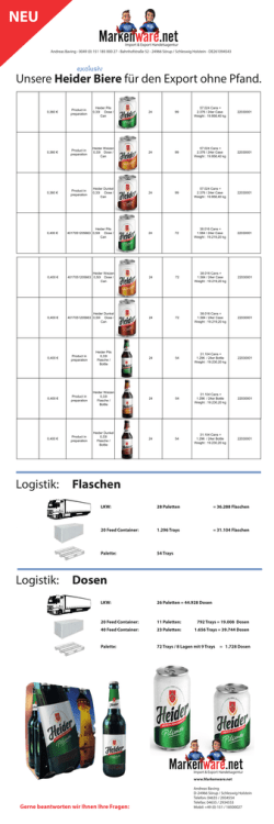 Heider Bier Sortiment