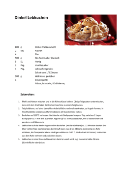 Dinkel Lebkuchen