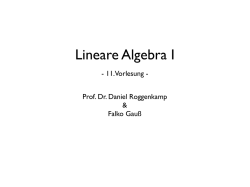 Slides aus Vorlesung 11 - Prof. Dr. Daniel Roggenkamp