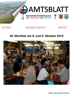 Amtsblatt KW 40 - Gemeinde Frickenhausen