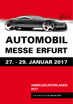 27. - 29. januar 2017 - Automobilmesse Erfurt