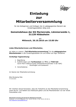 Einladung zur Mitarbeiterversammlung - MAV Hildesheim
