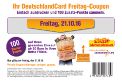 Ihr DeutschlandCard Freitag-Coupon
