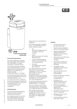 Produktdatenblatt - Grünbeck Wasseraufbereitung