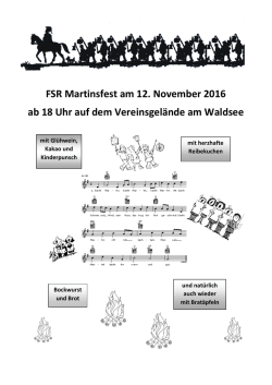 FSR Martinsfest am 12. November 2016 ab 18 Uhr auf dem