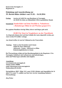 39. Herbstrhinfahrt