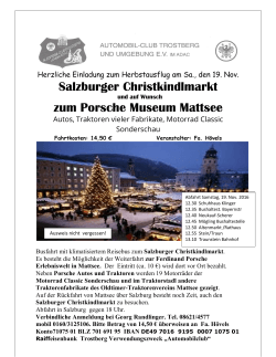 Salzburger Christkindlmarkt zum Porsche Museum - AC