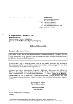 Imbiss Cigk&ouml;ftem, Gz. MagIbk-8768-GBA-BAV-BAG
