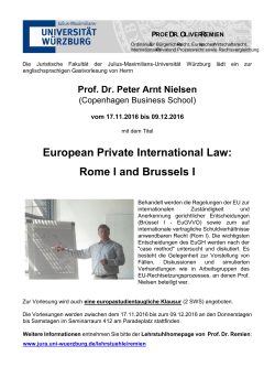 European Private International Law: Rome I and Brussels I