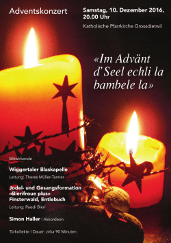 Im Adv&auml;nt d`Seel echli la bambele la