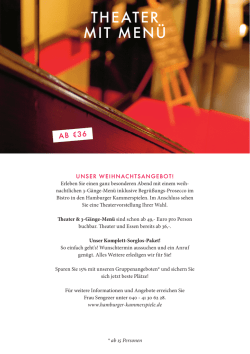 Infos - Hamburger Kammerspiele