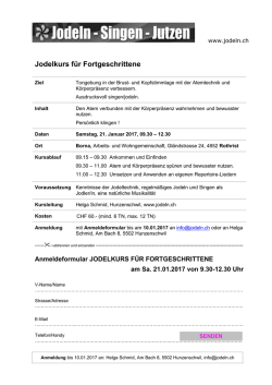 Jodelkurs f&uuml;r Fortgeschrittene