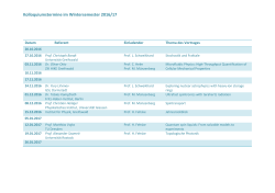 Kolloquiumstermine im Wintersemester 2016/17