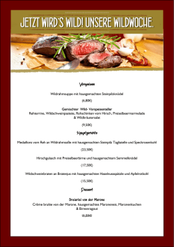 jetzt wird`s wild! unsere wildwoche.